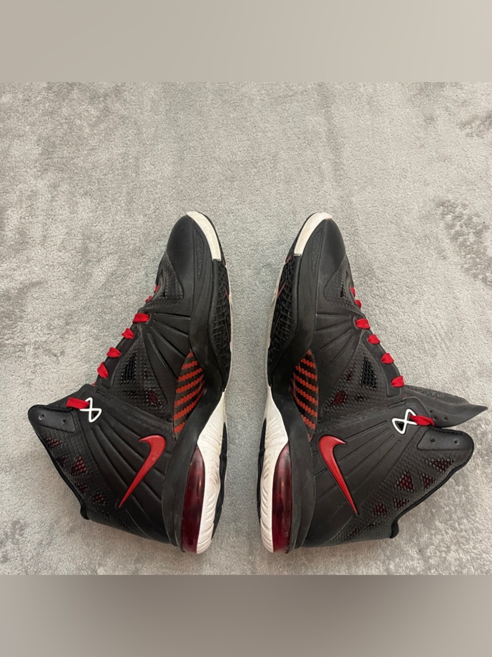 Nike Air Max LeBron 8 P.S. Mens 11.5 Black And Red - Picture 6 of 11